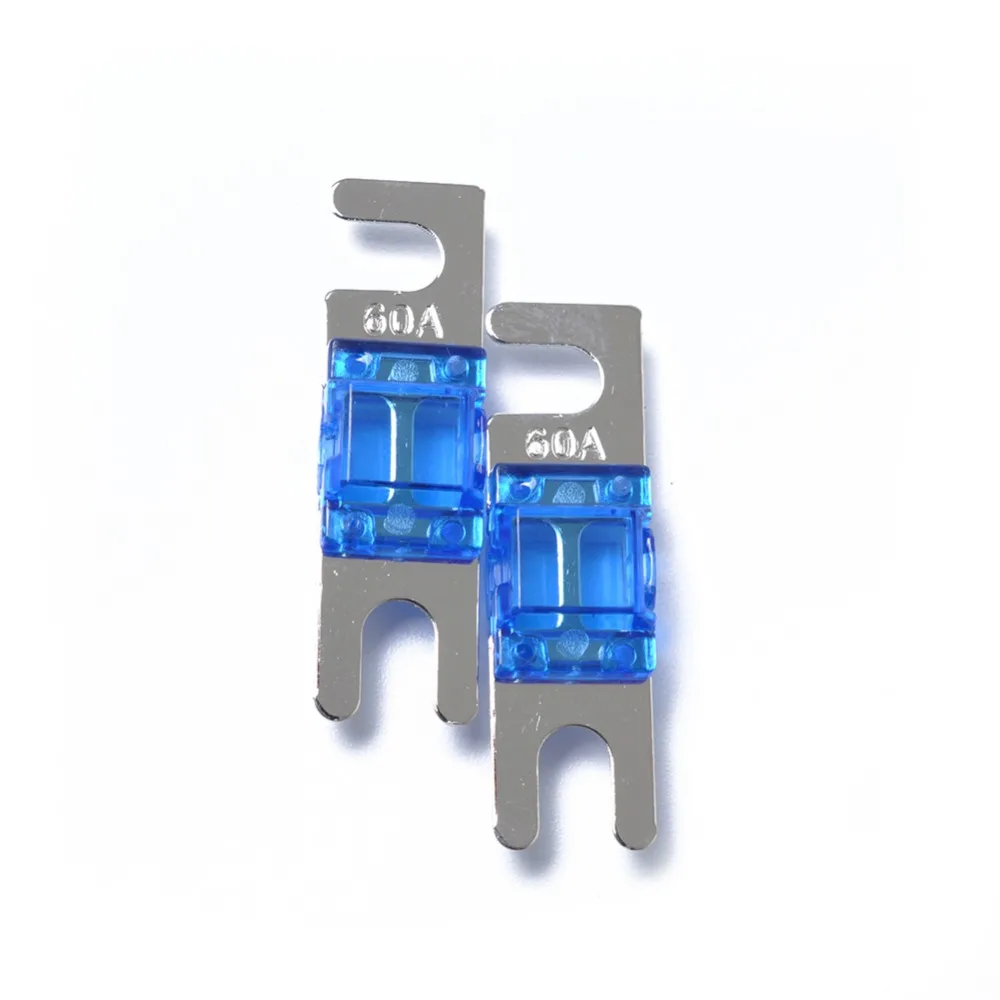

5Pcs 60A Mini ANL Car Fuse Silver Plated Nicked Plated Car Audio Blue A0303 32V for Universal Car