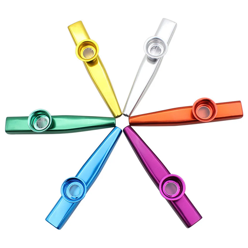 6 шт kazoo Band использовать Музыкальные инструменты вечерние принадлежности нетоксичный мелодичный Забавный Прочный набор металлический подарок