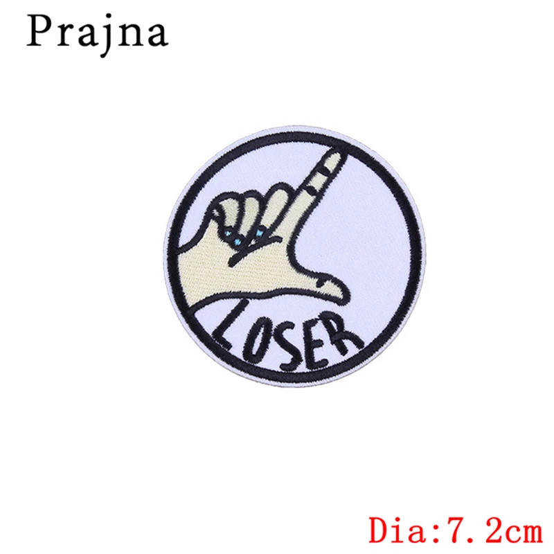 Нашивки с вышивкой Prajna нашивки на одежду черно белые пальцы аксессуары для