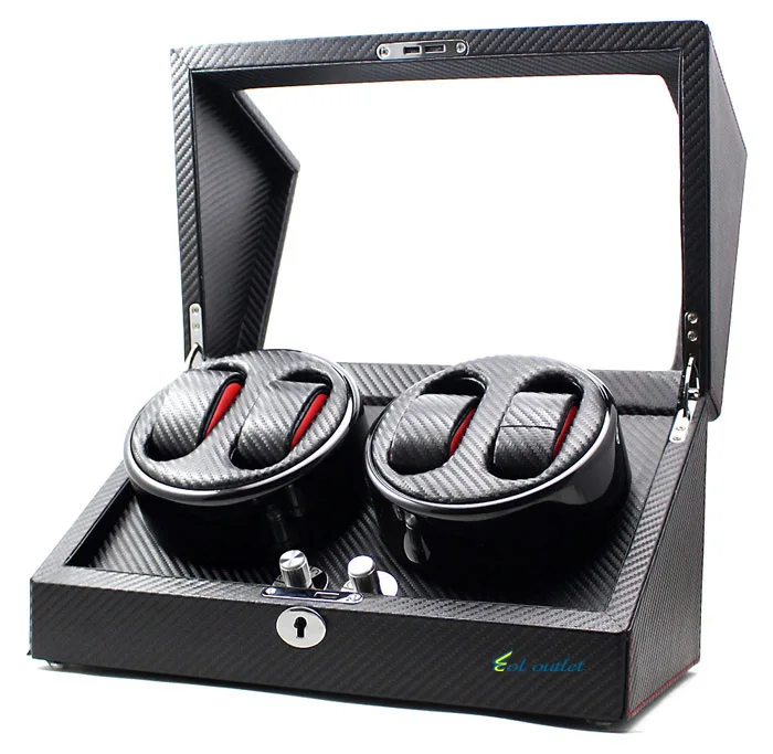 Высококлассные ультра тихие часы из углеродного волокна для 4 автоматических