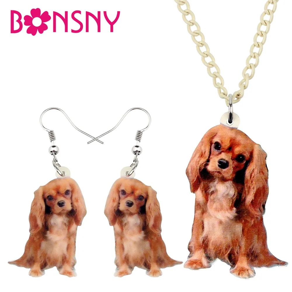 Акриловые комплекты ювелирных изделий Bonsny ожерелье серьги подвеска чокер с