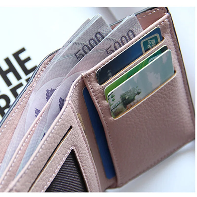 2020 женские кожаные кошельки Модный женский короткий клатч сменный кошелек на