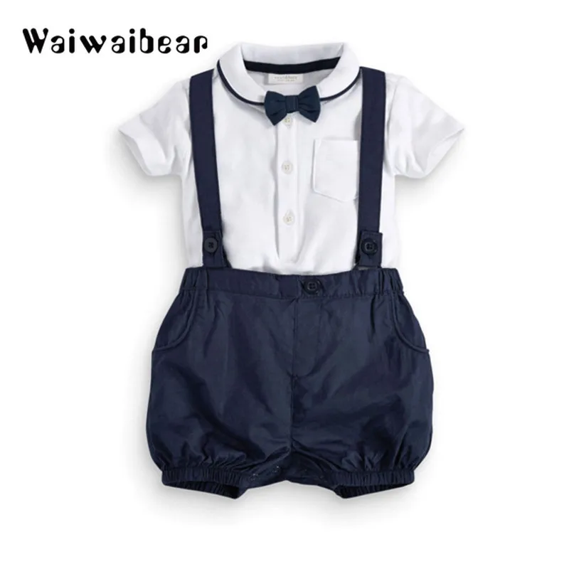 Newborn Baby Toddler Sets Summer Fashion Suit Shorts Shirt +Pants 2PCS Kids Clothes Suits Formal Wedding Party Costume |