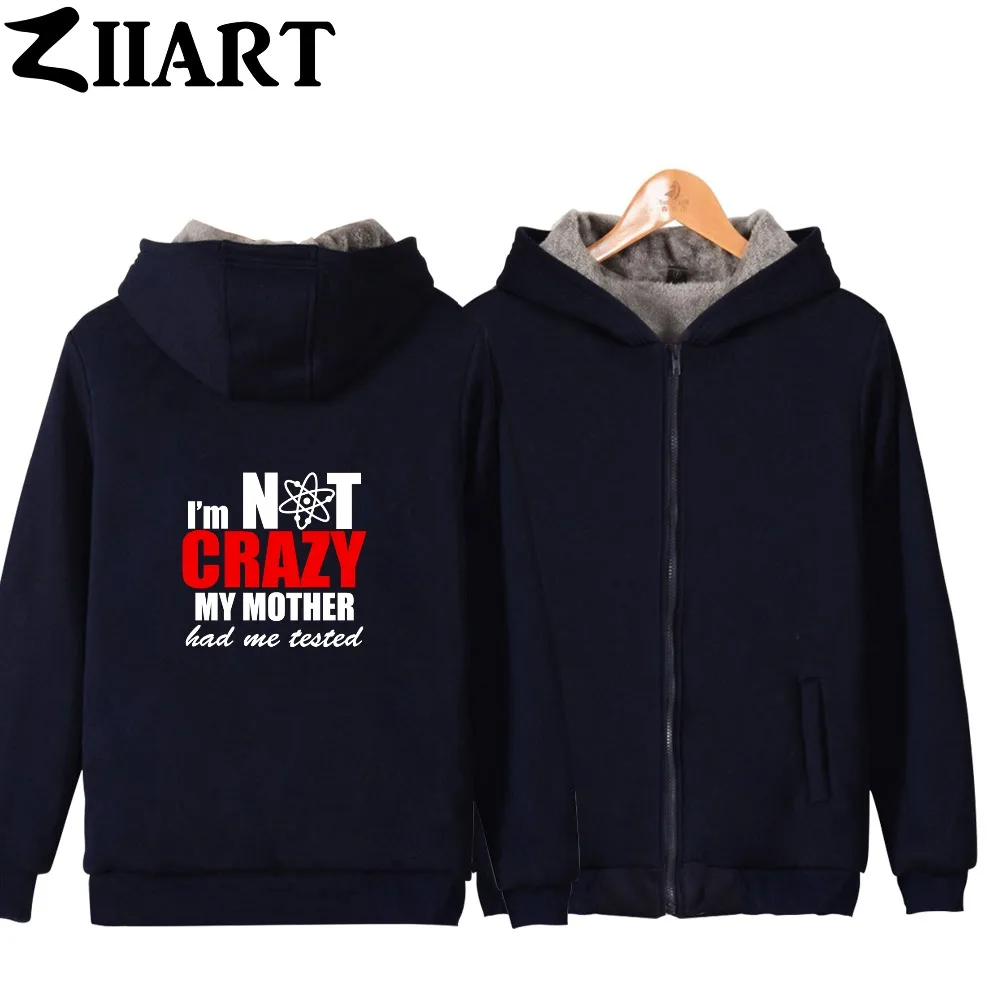 

Atom Electron Model Structure I'm Not Crazy My Mother Had Me Tested Girls Woman Full Zip Autumn Winter Plus Velvet Parkas ZIIART