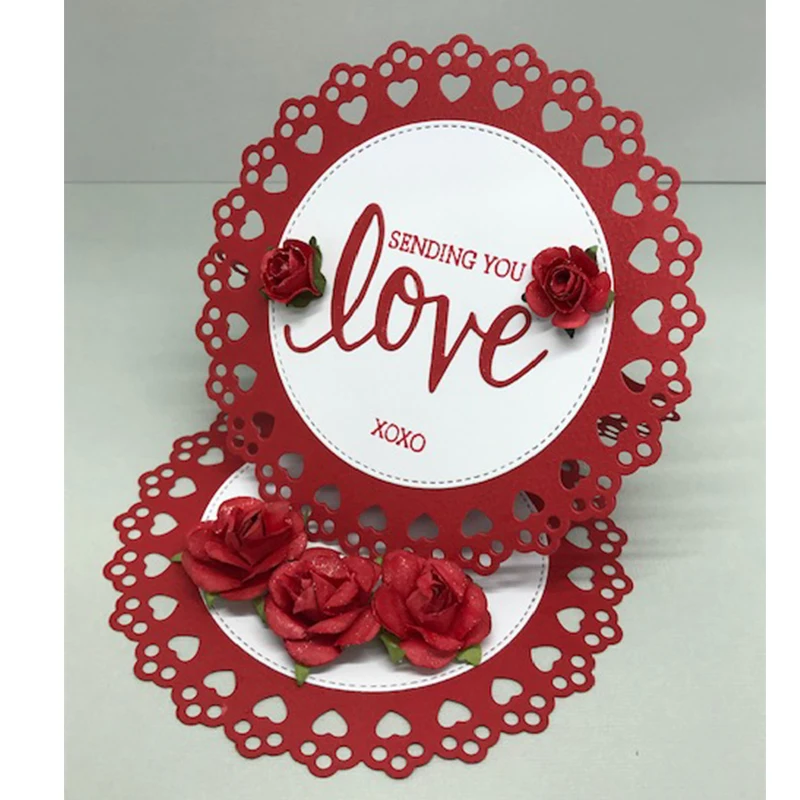 Трафареты в форме сердца Nicole Design металлические режущие штампы трафареты для