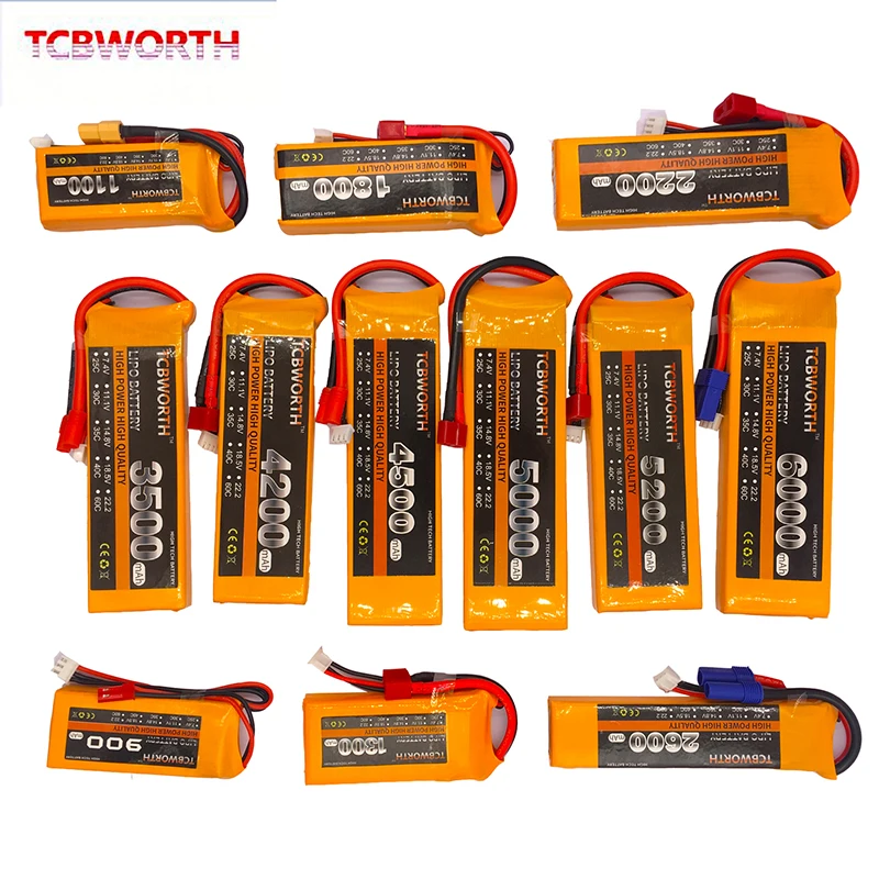 Аккумулятор LiPo для радиоуправляемого дрона 2S 7 4 В 2200 2800 3300 4000 4500 5000 6000 мА/ч 30C 40C