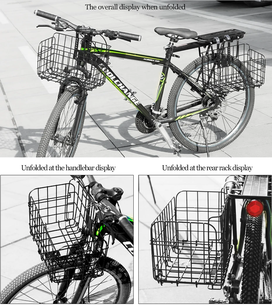 CoolChange Складная велосипедная корзина дорожная MTB велосипедная Большая объемная сумка Передняя Задняя подвеска велосипедная сумка для хранения переносные аксессуары