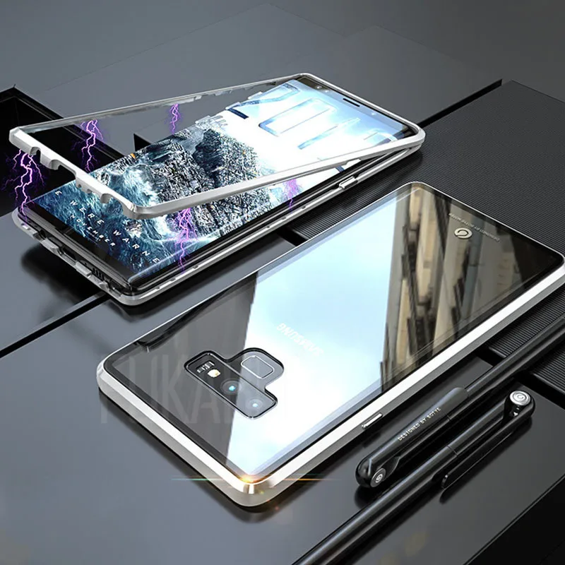 Магнитный защитный чехол для телефона samsung Galaxy A50 A70 A7 S10 E S9 S8 Plus защитный чехол для Note 8 9 стеклянная задняя крышка
