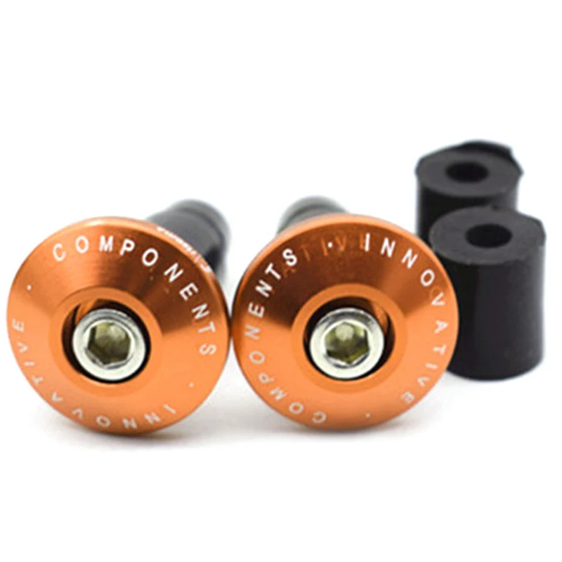 Orange Мотоцикл 7/8 ''рукоятка конец грузики руль Грипсы кепки антивибрационные силдер разъем для Yamaha Kawasaki Honda Suzuki - Цвет: Orange
