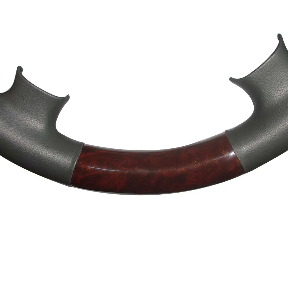 Серый кожаный чехол на руль для Mercedes Benz 00-02 W210 E E320 E430 97-02 W208 C208 A208 CLK CLK320 CLK430 CLK55 AMG |