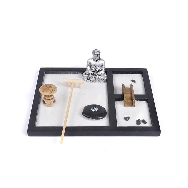 FengShui Тщательно продуманная статуя Будды Зена сад Песочная медитация покой