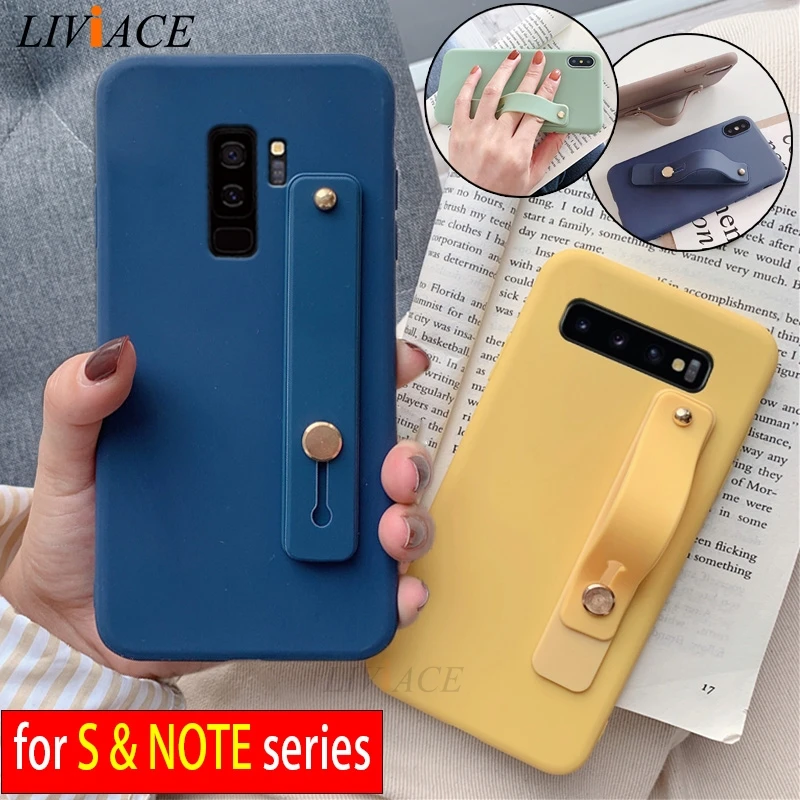 Силиконовый чехол с ремешком на руку для samsung galaxy s10 5g s10e s9 s8 plus s7 s6 edge note 9 8 5 |