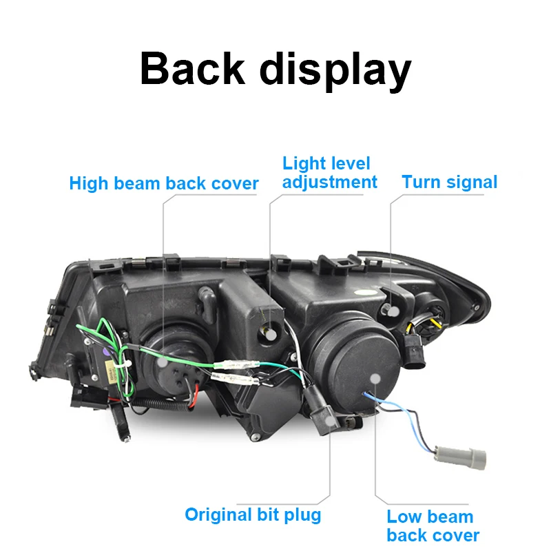 Hlxg автомобиля светодио дный фар для сборки BMW E46 2001 2002 2003 2004 HID грыжи фары DRL дневные