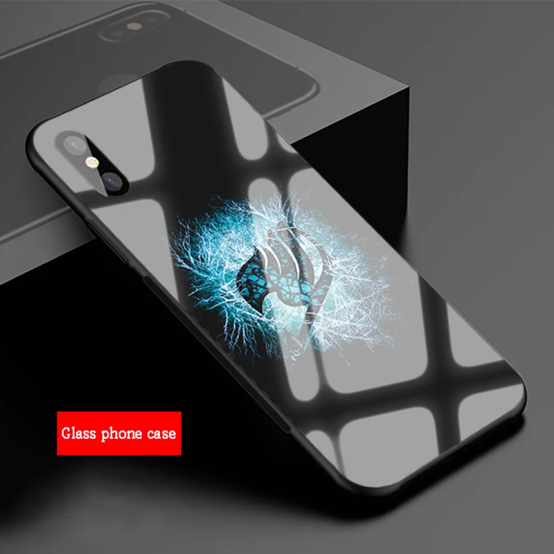Чехол для телефона из закаленного стекла с логотипом Аниме Манга Фея хвост iPhone 6