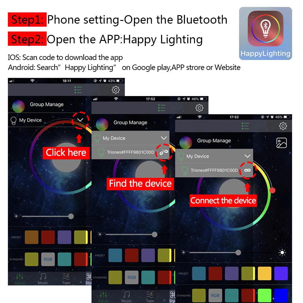 DC5V-24V Bluetooth RGB RGBW светодиодный контроллер IOS/Android APP Bluetooth RGB контроллер для RGB RGBW светодиодные ленты