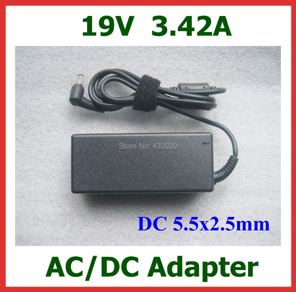 

AC DC Adapter 19V 3.42A 5.5*2.5mm 5.5x2.5mm Power Adapter Supply Charger for Laptop High Quality