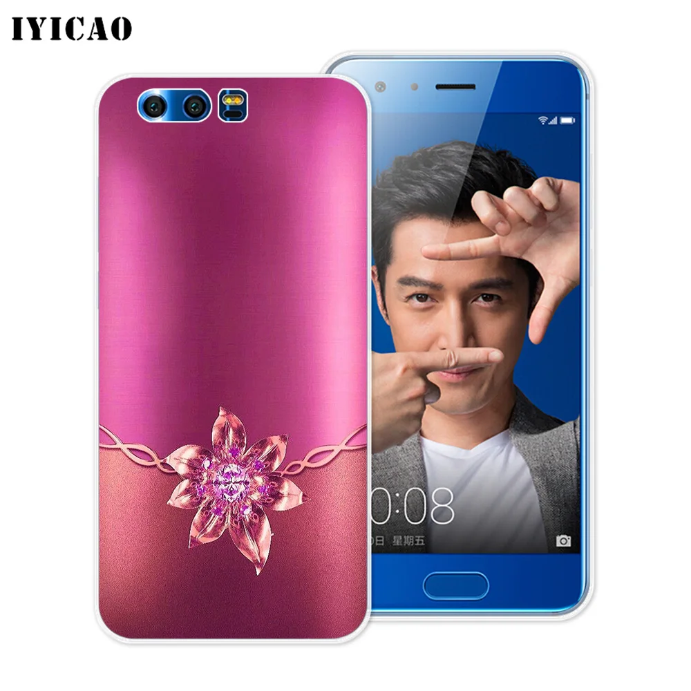 IYICAO Мягкий силиконовый чехол со стразами и цветочным принтом для Huawei Y9 Y7 Y6 Prime 2018