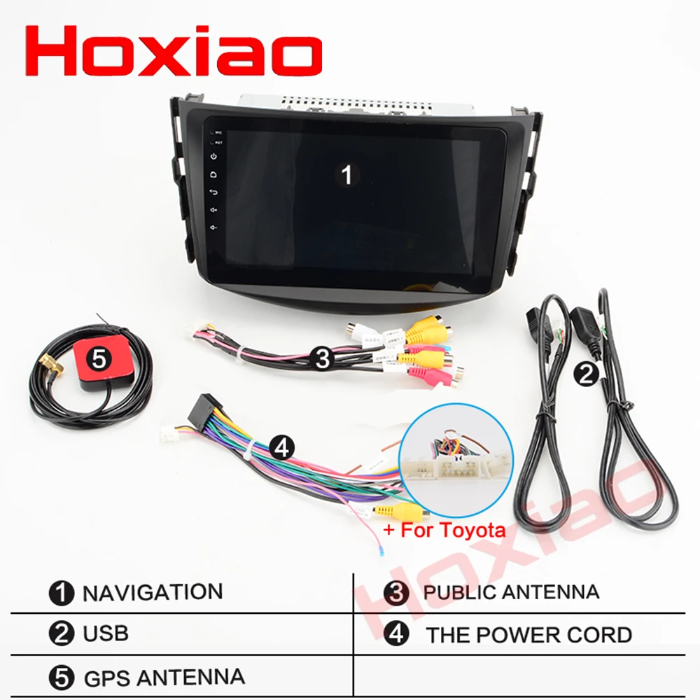 Hoxiao Android для Toyota Rav 4 RAV4 2008 2012 GPS HD мультимедийный плеер карта навигации WIFI BT без dvd MF