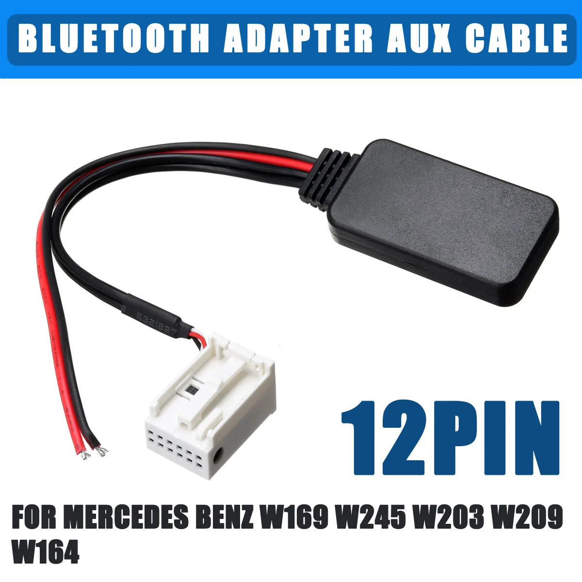 12Pin Bluetooth адаптер Aux кабель для Mercedes Benz W169 W245 W203 W209 W164 1x 12Pin Bluetooth адаптер Aux кабель