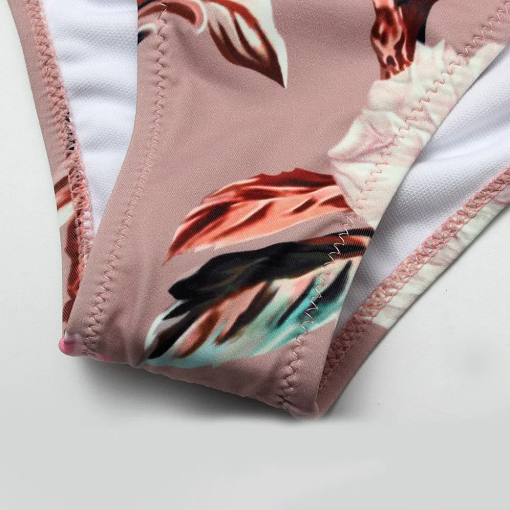 2019 Модный женский сексуальный купальник бикини летний однотонный пляжная одежда