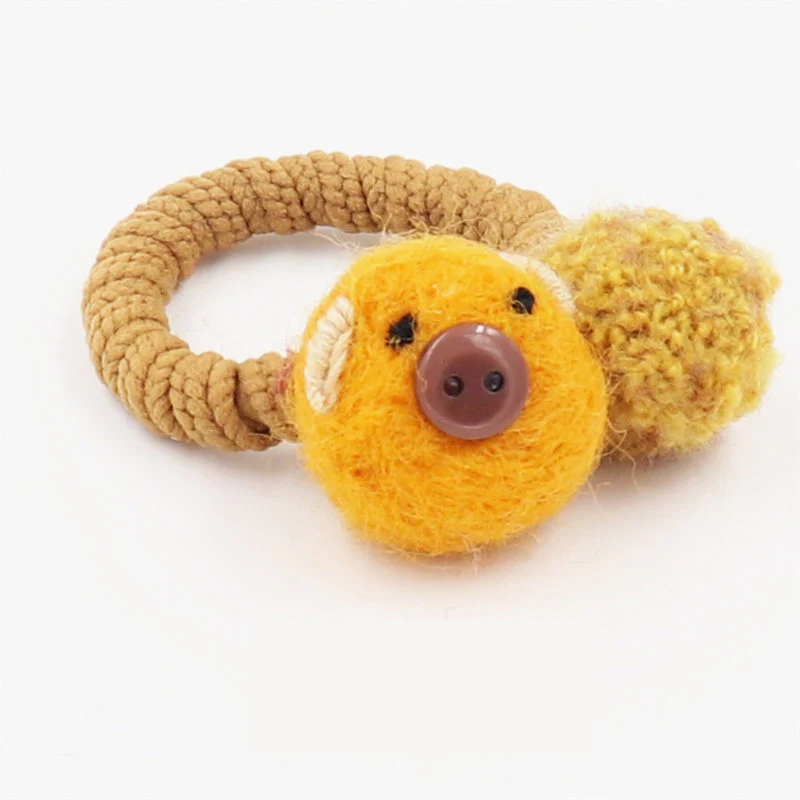 Korean Version of The New Children's Hair Clip Hairpin Cartoon Animal Rubber Band Cute Children Ball Rope Jewelry |