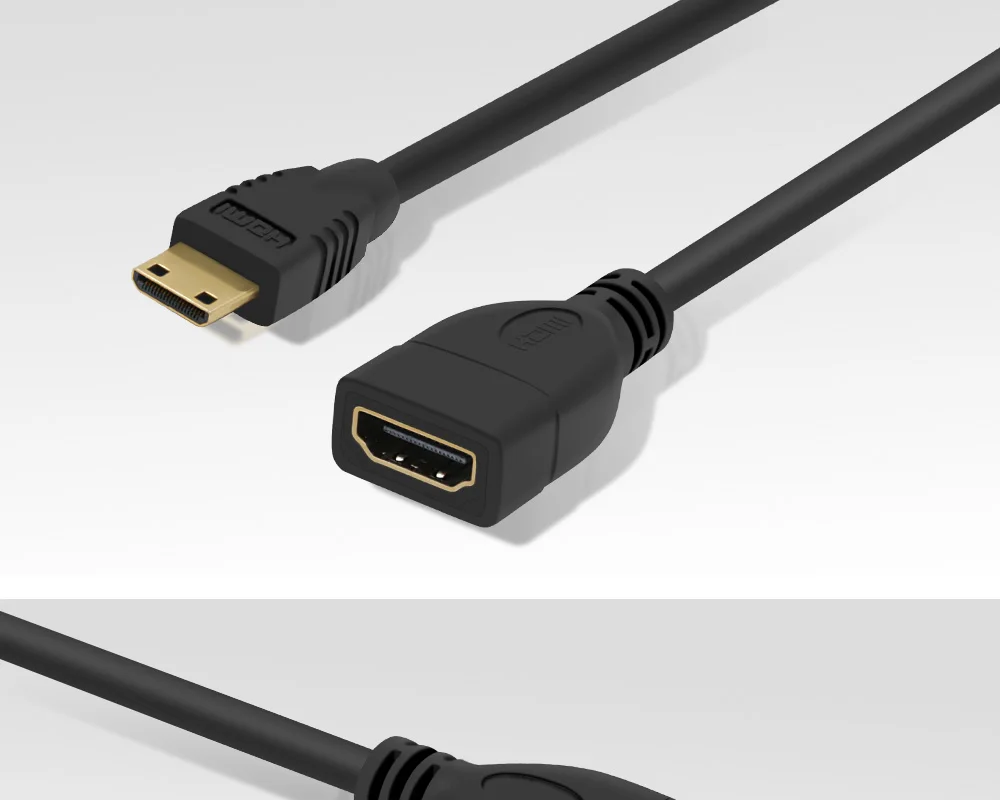 BILINK Mini HDMI Мужской к HDMI Женский адаптер кабель конвертер 1080P