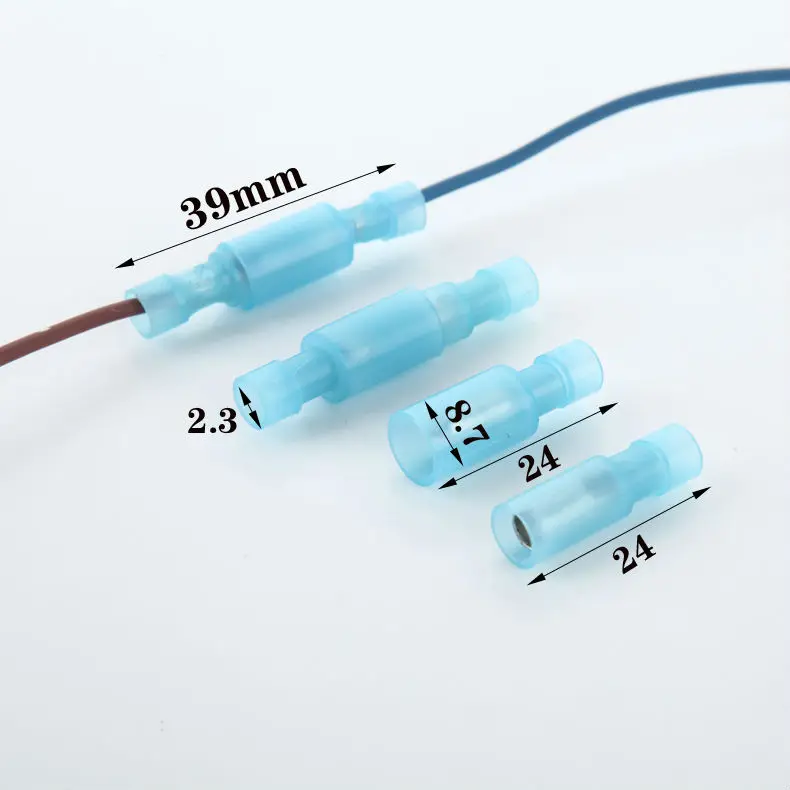 10 шт./лот цилиндрический штекер и гнездо цилиндрической формы синий