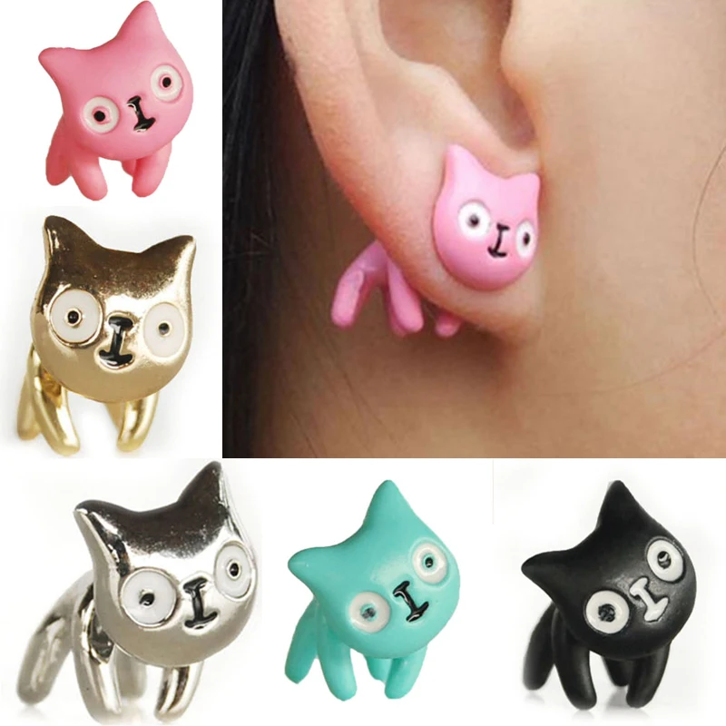 В Корейском стиле 1 шт. модные с изображением милых животных кошка Двухсторонние