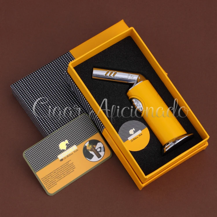 COHIBA гаджеты большой Размеры Таблица легче пистолет Стиль бутан ветрозащитный 1