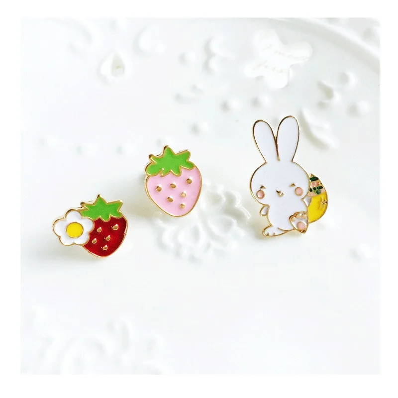 Набор из 3 предметов 1 комплект набор с мультяшной брошкой милые джинсы кролик