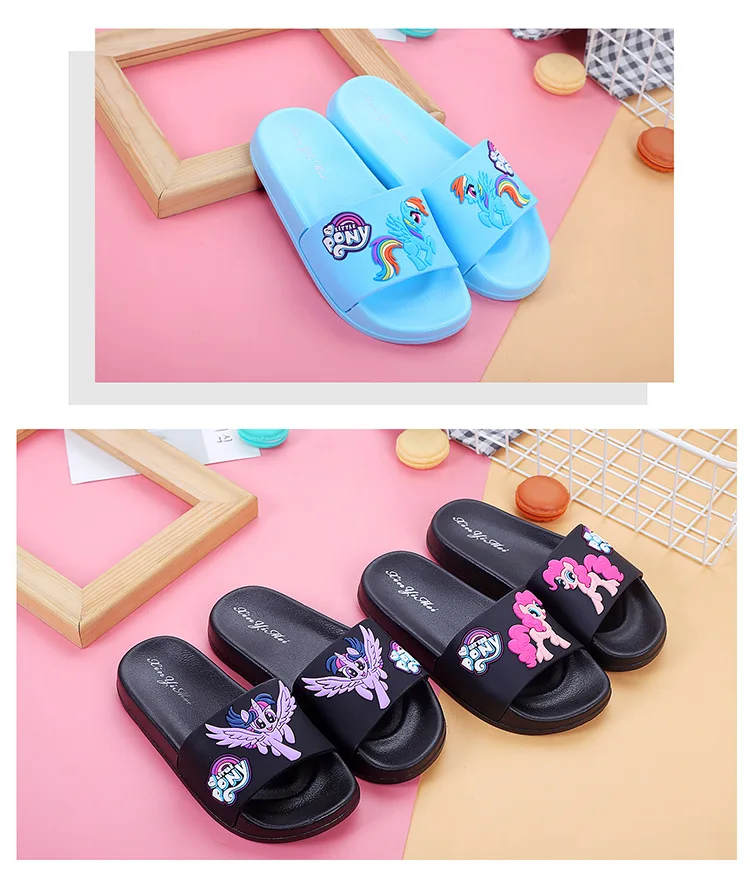 Милые летние тапочки для девочек детские тапочки chinelo мультфильм дружба Is Magic детские шлепанцы Zapatillas bebe детские Тапочки