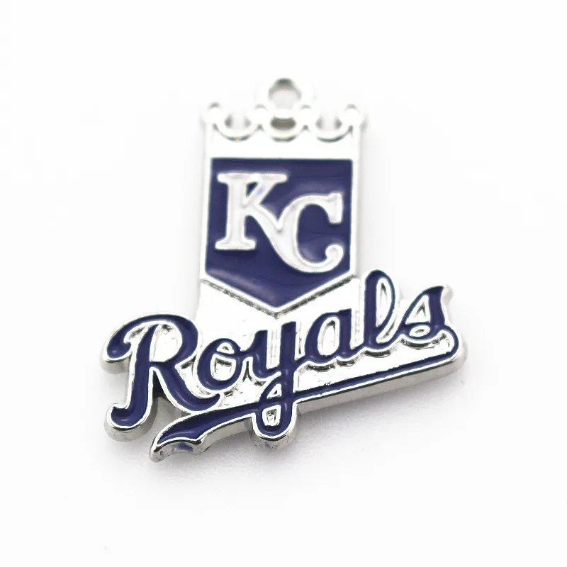 Американский Спорт 10 шт./лот Бейсбол Royals Шарм мотаться Подвески DIY браслет