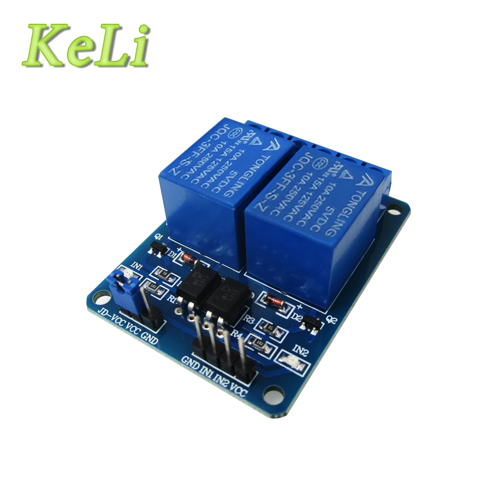 

1PCS 2-channel New 2 channel relay module relay expansion board 5V low level triggered 2-way relay module