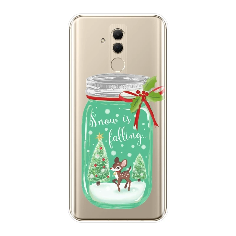 Чехол для Huawei Mate 9 10 20 Lite Мягкая силиконовая задняя крышка с рождественским оленем