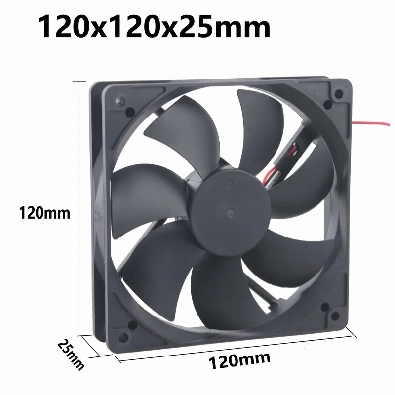 100 шт. Gdstime 12 см 0.15A шариковый подшипник 120 мм x 25 24 вольт DC бесщеточный ПК корпус