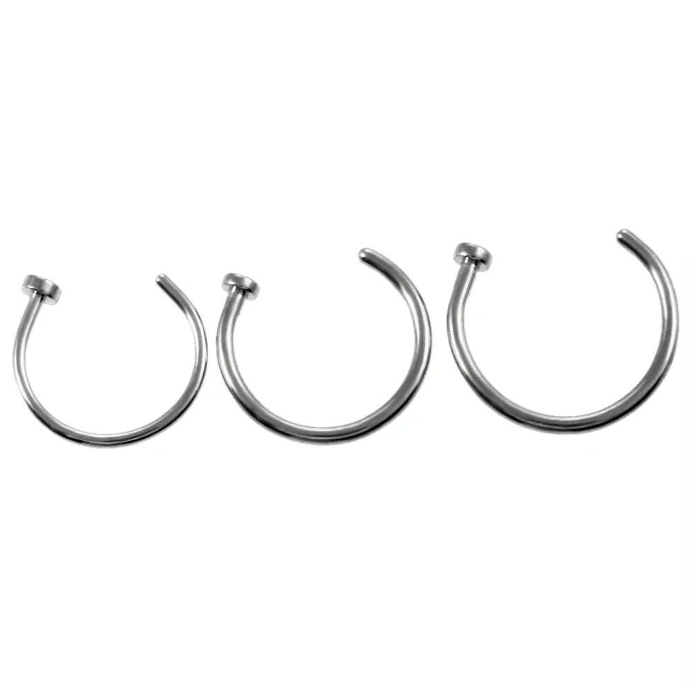 10 шт./лот 100% титановые C-образные кольца имитация носа для поддельные серьги