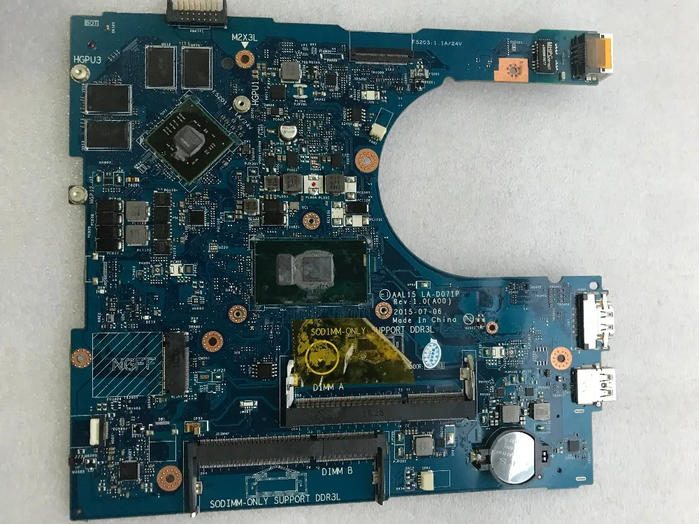 AAL15 LA D071P i5 6200U 5559 материнская плата для Dell Inspiron 15 17 5759 ноутбука тест 100%|Материнские