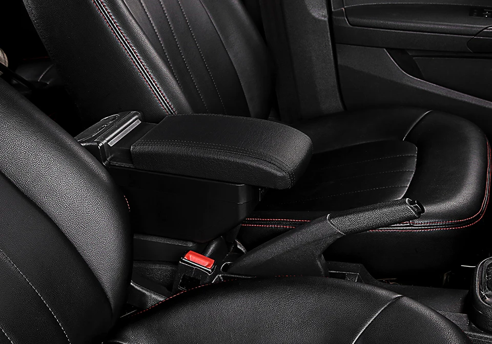 Для hyundai Accent RB Solaris 2012- подлокотник двойной слой вращающийся из искусственной кожи центральный магазин содержимое коробка с USB