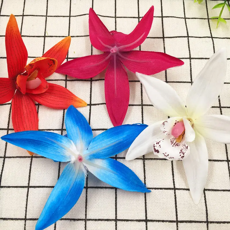 Цветок орхидеи из искусственного шелка 10 шт./7 5 см|artificial flowers|diy wreathmoth orchid |