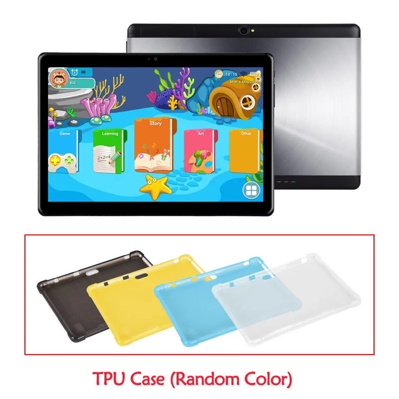 Add TPU Case XGODY Детский планшетный ПК 10,1 дюймов 1280*800 Android 7,0 1 Гб 16 Гб Двойная камера 2МП+ 5Мп Bluetooth WiFi 5000 мАч 3g телефонный звонок планшетный ПК - Комплект: Add TPU Case