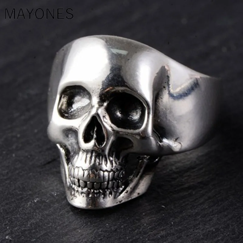 Мужское кольцо с черепом MAYONES серебро 925 пробы в стиле панк скелет Серебро S925