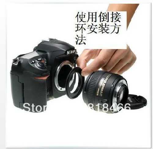 

10 шт./лот 58 мм Макро Обратного объектива адаптер кольцо для NIKON крепление для D3100 D7100 D7000 D90 58 мм объектив