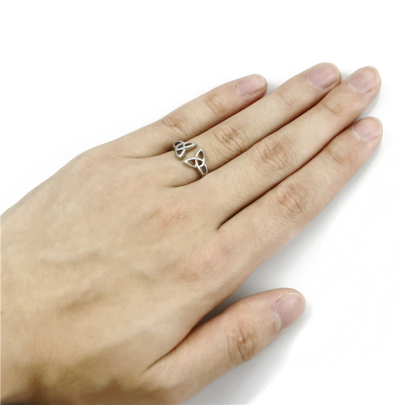 Женское кольцо Elfasio из нержавеющей стали кельтский узел серебряного цвета модные