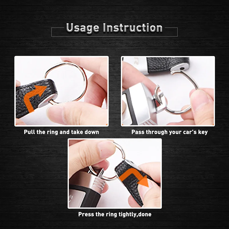 Fashion Leather Metal Car Keyring Key Chain Keychain Rings Fob Logo Emblem For Audi A5 RS A3 A4 A6 B5 Auto Accessories | Автомобили и