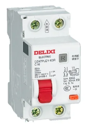 

Защитный прерыватель цепи DELIXI RCBO, автоматический выключатель DZ47PLEY CDB3LE 6A 10A 16A 20A 25A 32A 40A