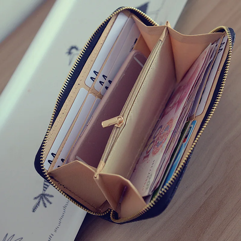 Кошелек женский длинный Женские Кошельки кошельки Искусственная кожа крокодил