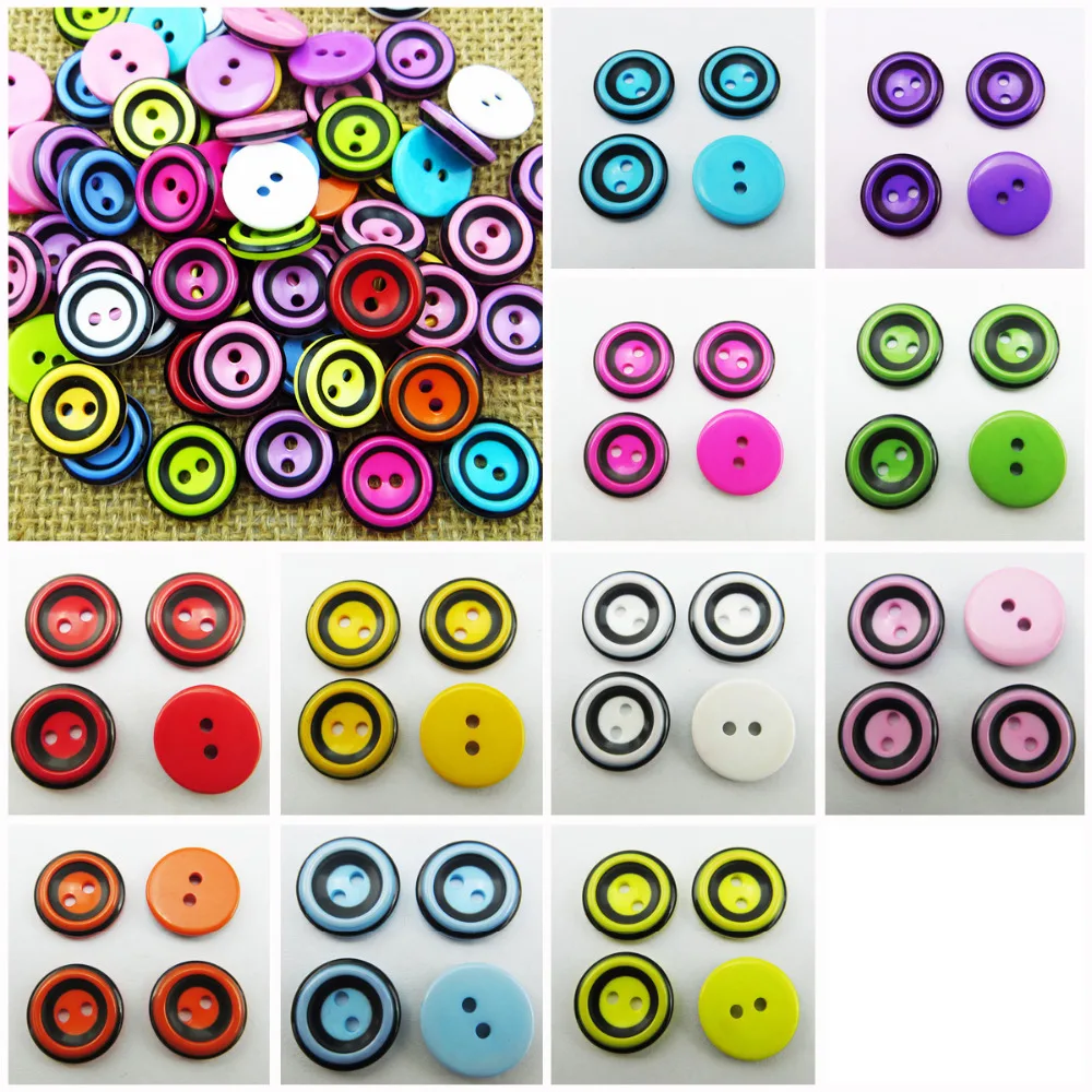 

50Pcs 15mm Round Resin Mini Tiny Buttons Sewing Tools Decorative BRAND Button Scrapbook Garment DIY Apparel Accessory R-117