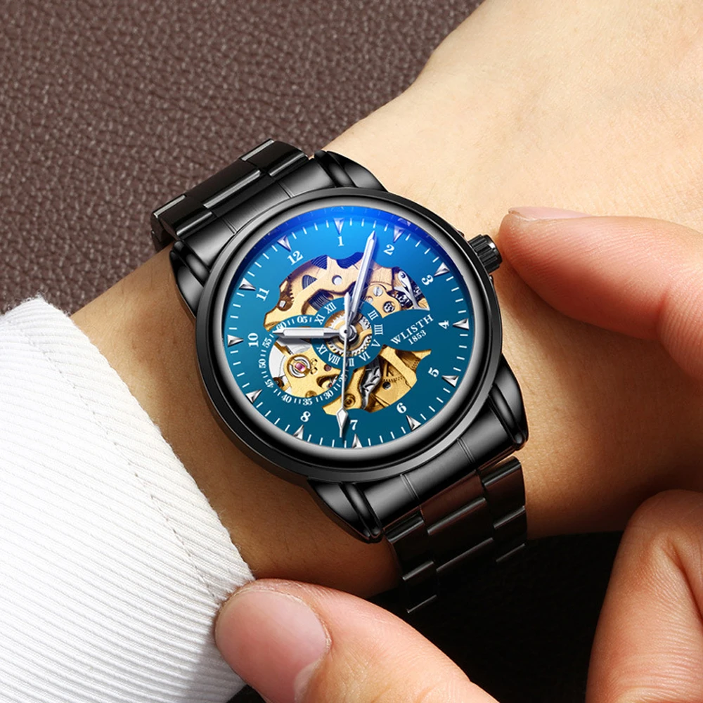 Механические часы 2020 WLISTH бренд класса люкс Tourbillon наручные для мужчин Скелет