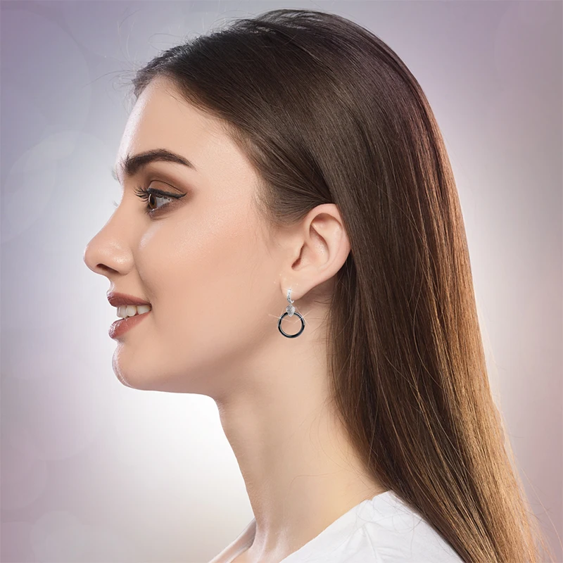 Женские серьги в форме сердца классические романтические гвоздики с кубическим