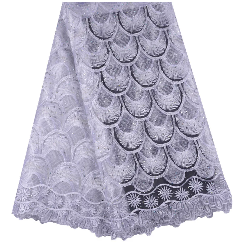 

Latest Hot Sale African Laces Fabrics Embroidered High Quality French Lace Fabric Nigerian Net tulle Lace Fabric A1436